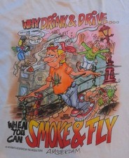 VTG FoxTees Amsterdam 'Why Drink & Drive' T Shirt Single Stitch XL | Free Post picture