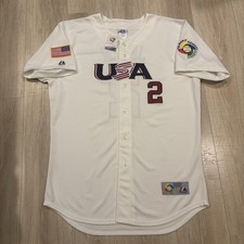 NWT Majestic Authentic Derek Jeter 2006 WBC Jersey Mens 50 Team USA Yankees picture