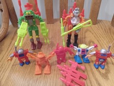 Vintage Arco Robot Zone 1984 Action Figure Lot Bendable Bendy picture