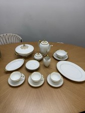 Vintag Rosenthal Aida #1473 Germany Gold Trim Porcelain 20-Pc Coffee Serving Set picture