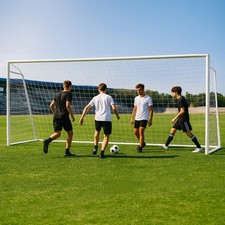 Pro Soccer Goal Set 16x7ft w/6 Cones & Net, Heavy Duty 50mm Steel picture
