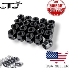 20Pc Black M12x1.5 Acorn Open End Lug Nut 3/4