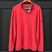Straight Down Bella Vista Country Club 1/4 Zip Pullover Large Burnt Orange Golf picture