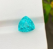 7.83 Ct Certified Natural Sky Blue Paraiba Tourmaline Trillion Cut Gemstone picture