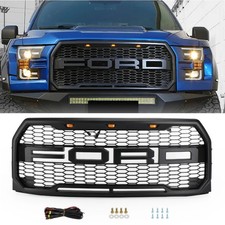 For 2015 2016 2017 Ford F150 F-150 Grill Raptor Style Front Grille Bumper Black picture
