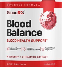GlucoRX Blood Balance Blood Health Support Supplement 30 Capsules Gluco RX picture