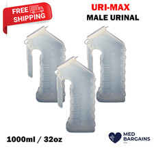 Male Urinal Uri-MAX 32 oz. / 1000 mL With Closure Single Patient Use picture