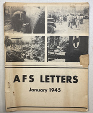 *rare* American Field Service (AFS) Letters #33 January 1945 picture