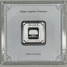 Geiger Edelmetalle 20 g Silver Bar .999 Schloss Güldengossa Premium In Assay picture
