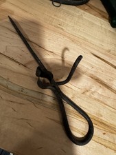 Primitive American Blacksmith Made Wrought Iron Rush Light AAFA Rustic Farmhouse picture