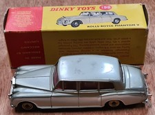 Vintage Dinky Toys 198 Rolls-Royce Phantom V Two-Tone Grey/Cream Boxed 1962 picture