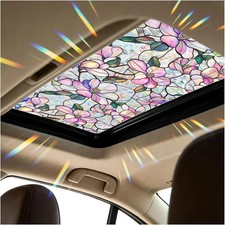 39.37×16.92 in Car Sunroof Stained Glass Window Film,Stylish Sunroof Sticker Sta picture