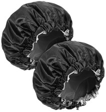 2Pcs Shower Cap for Men, Bonnet for Men Adjustable Drawstring, Waterproof Double picture