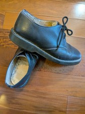 Vintage Solovair 1461 Men's Black Oxford Leather Shoes Made In England UK 7 US 8 picture