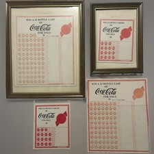 Vintage Coca-Cola 5¢ Punch Cards Lot of 4 Win a Case/6 Pack 1940-50s Advertising picture
