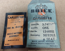 1952-53 Buick Oldsmobile 4BBL Carter 25-211S Carburetor Needle & Seat GM 1346552 picture