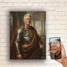 Personalized The Imperial Valor Armored - Renaissance Knight Portrait Wall Art picture