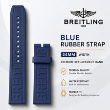 BREITLING Dark Blue Diver Pro Rubber Strap - 24 MM 152S Replacement 24-20 picture