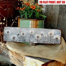 Vintage Dandelion Metal Sign Rustic Floral Decor Garden Inspired Home Wall Decor picture