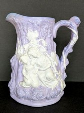 VTG Samuel Alcock  Stoneware Jug  Pitcher Babes In The Wood England Reproduction picture