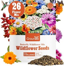 All Perennial Wildflower Seeds Bulk, 1/4 Lb, 100,000+ Seeds, 26 Variety Mix picture