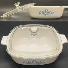 Corning Ware P-1-B 1 QT. Blue Cornflower Casserole 1961-1966 Made in USA picture