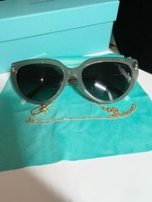 Authentic Tiffany & Co Cat Eye Sunglasses with Dark Green Lenses picture