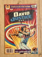 David Justice Pop Fly Pop Shop Atlanta Braves Signed Daniel Horine /364 Print picture