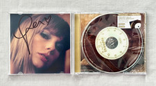 RARE SIGNED WITH HEART Taylor Swift MIDNIGHTS Mahogany CD picture