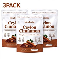 3Pack Metabolae Ceylon Cinnamon 7200mg Equivalent with MCT Oil 30 softgels picture