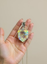 50.70 Ct+ Natural Mystic Topaz Fancy Cut 925 Solid Silver Pendant Gemstone picture