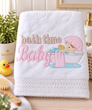 Personalized Embroidered Baby Bath Towel picture