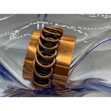 Vintage Francisco Rebajes Copper Coil Cuff Bracelet Signed 1950s Modernist MCM picture