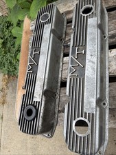 Mopar BB Vintage M/T Mickey Thompson Aluminum Finned Valve Covers pair 383 440 picture