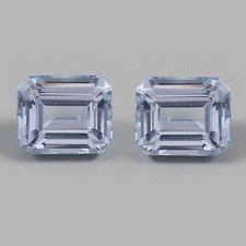Natural Brazilian Aquamarine 14x12 MM Radiant Cut Loose Gemstone matching Pair picture