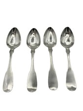     4 Antique William Kendrick Louisville KY Southern Coin Silver Teaspoons  picture