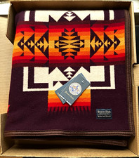 Pendleton Chief Joseph Jacquard Robe Blanket Maroon 64 x 80 picture