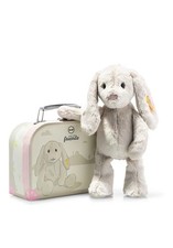 Steiff Cuddly Toy Hoppie Rabbit In Suitcase 10in Plush Bunny Brand New W/Tags picture