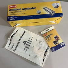 Staples Multiuse Hot Cold Laminator 47224 w/ Pouches Carrier Original Box Bundle picture