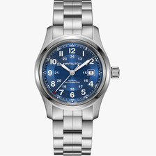 Hamilton Khaki Field Blue Dial Auto 42mm Men's Watch H70605140 picture