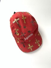 SUPREME Crosses Camp Cap Hat SS13 Red 5 Panel Bogo Box Logo Canvas picture