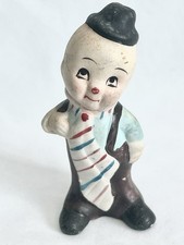 Vintage Japan Bisque Clown Figurine Hand Painted MCM 1950s 1960s Kitsch picture