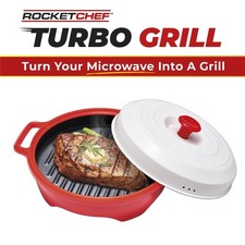 Rocket Chef Turbo Grill Microwave Grill Cookware with Ceramic Nonstick Plate picture