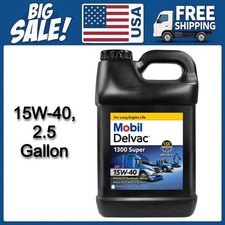 Mobil Delvac Premium Synthetic Blend Diesel Engine Oil 15W-40, 2.5 Gallon picture