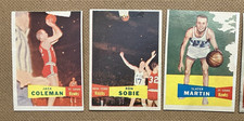 1957-58 Topps basketball cards lot 12 69 70 Jack Coleman Ron Sobie Slater Martin picture
