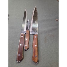 VTG Maxam Japan Precision Hollow Ground Stainless Steel Kitchen Knife Set 3pc picture