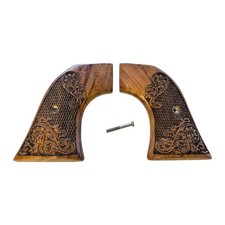 Ruger Wrangler Carved Rosewood Grips Fits Wrangler .22 LR & New Blackhawk picture