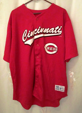 Vintage True Fan Cincinnati Reds Barry Larkin #11 Baseball Jersey Size XL Red picture