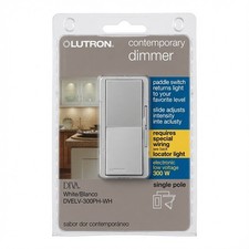Lutron Diva DVELV-300PH-WH 300W Electronic Low Voltage Dimmer 1-Pole White NEW picture