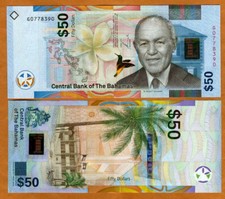 Bahamas, 50 dollars, 2019, W81, UNC Redesigned, Hybrid Polymer picture